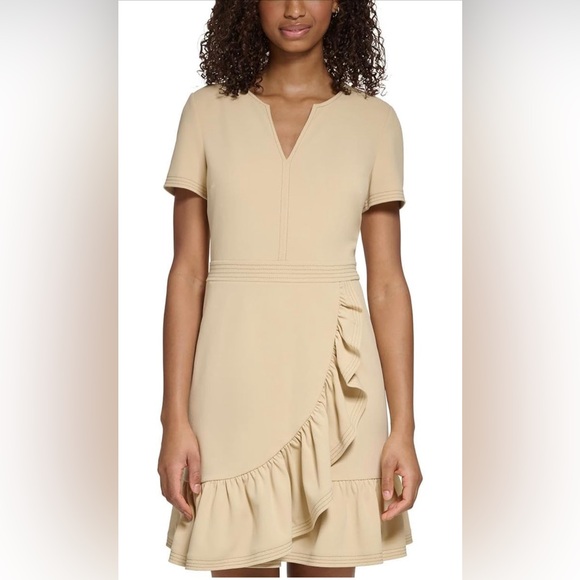 Karl Lagerfeld Tan Mini dress size 2 - Picture 1 of 4